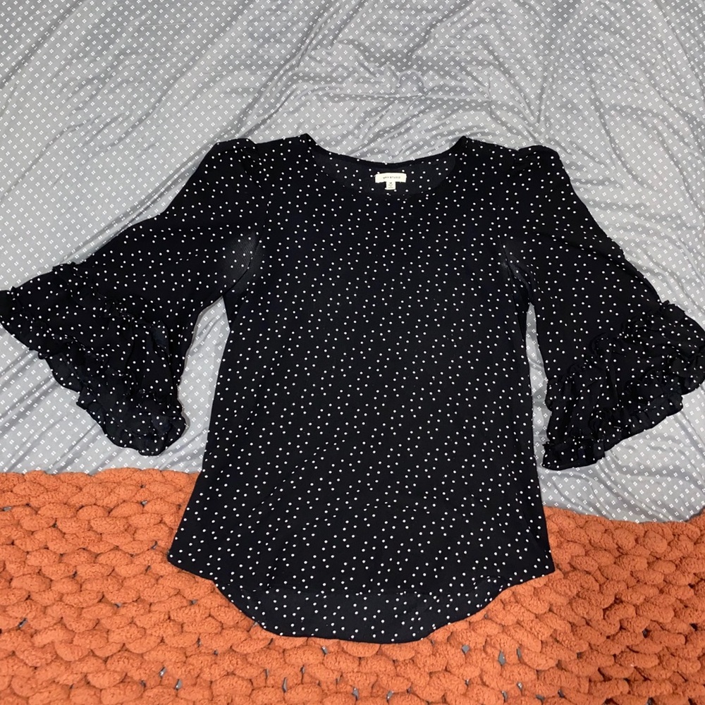 Black Polka Dot Blouse
